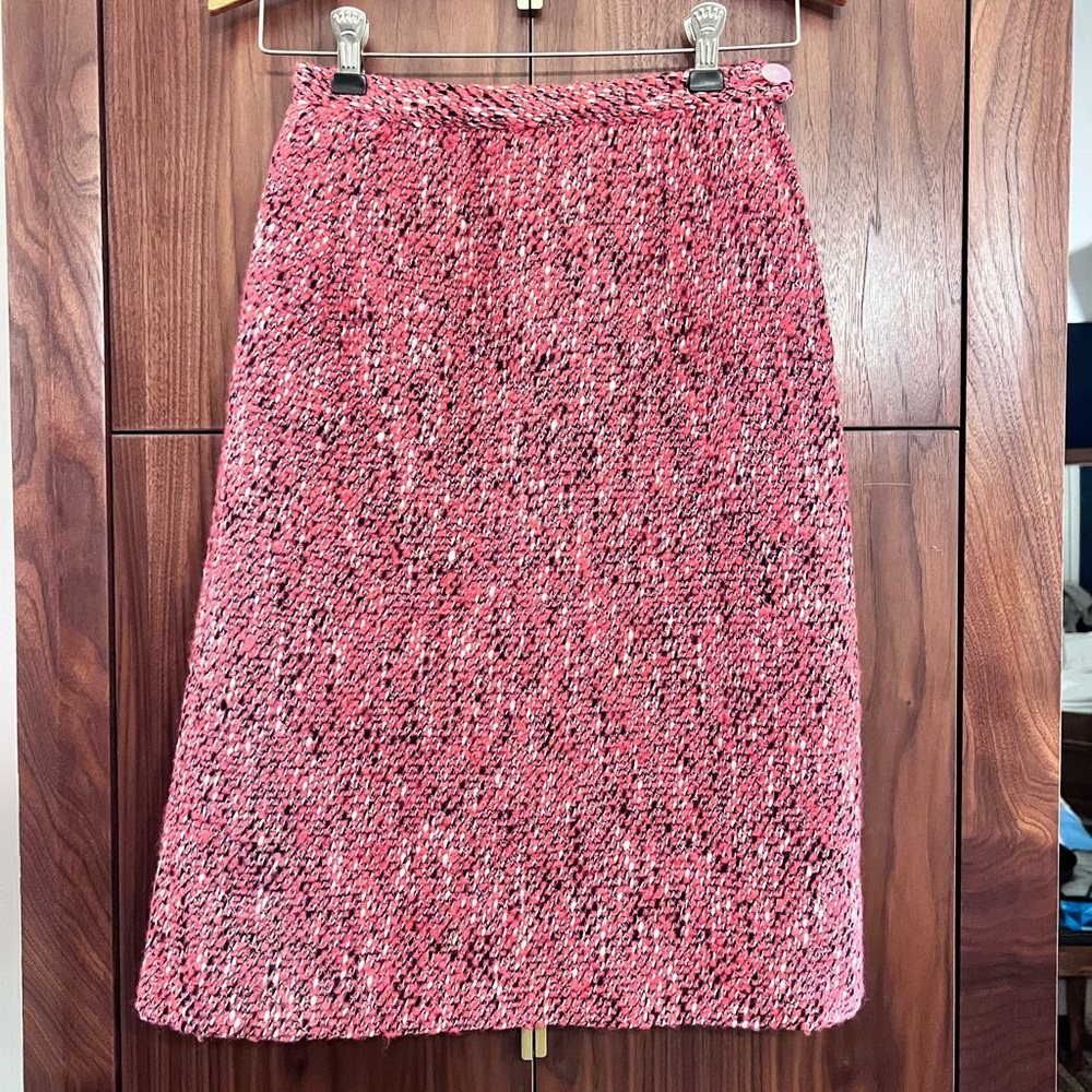 Vintage 50’s Tweed Pink Pencil Skirt